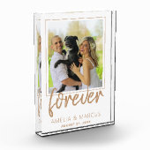 Voor altijd Elegant Golden Script Wedding Keepslag Fotoblokken (Links)