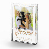 Voor altijd Elegant Golden Script Wedding Keepslag Fotoblokken (Rechts)