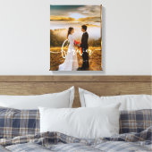 Voor altijd elegante ontwerp overlay bruiloft foto canvas afdruk (Insitu (Slaapkamer))