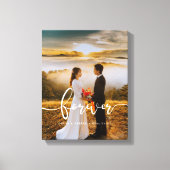 Voor altijd elegante ontwerp overlay bruiloft foto canvas afdruk (Voorkant)