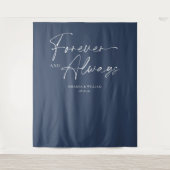 Voor altijd en altijd bruiloft achtergrond wandkleed (Voorkant)