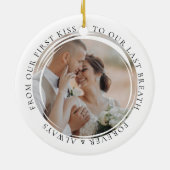 Voor altijd en altijd bruiloft Jubileum Foto Keramisch Ornament (Achterkant)