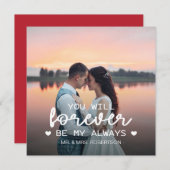 Voor altijd en altijd de Valentijn van de douanefo (Voorkant / Achterkant)