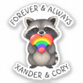 Voor altijd en altijd gepersonaliseerd | LGBTQ-was Sticker (Voorkant)