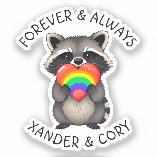 Voor altijd en altijd gepersonaliseerd | LGBTQ-was Sticker (Voorkant)