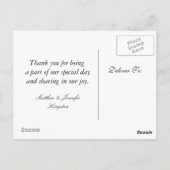 Voor altijd en altijd | Silhouet van Liefde Dank U Briefkaart (Achterkant)