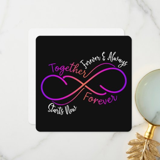 Voor altijd en altijd - Valentijnsdag Kaart (Voorkant / Achterkant in situ)