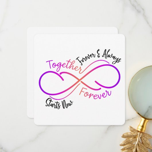 Voor altijd en altijd - Valentijnsdag Kaart (Voorkant / Achterkant in situ)