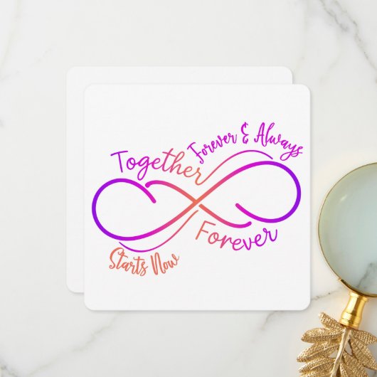 Voor altijd en altijd - Valentijnskaart Bedankkaart (Voorkant / Achterkant in situ)