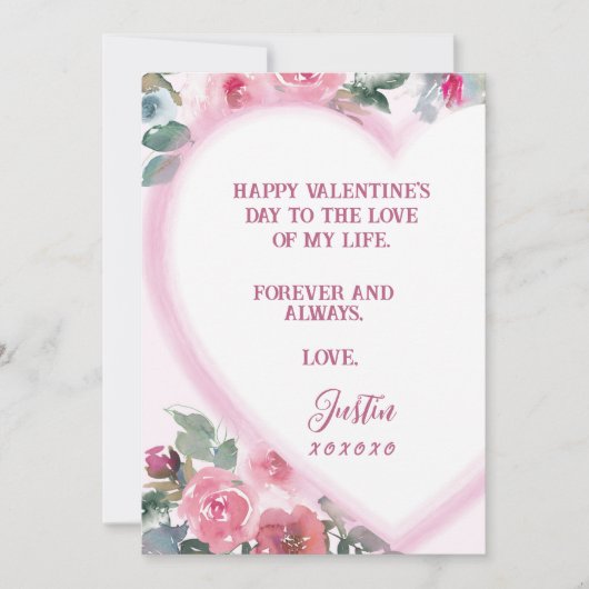 Voor altijd en altijd - Valentijnskaart Persoonlij Feestdagenkaart (Voorkant)