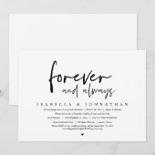 Voor altijd en altijd, Wedding Elopement Party Kaart (Voorkant / Achterkant)