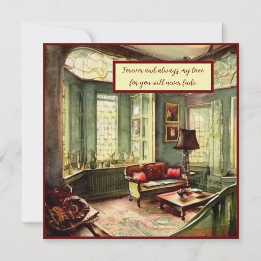 Voor altijd en altijd zal mijn liefde voor jou noo notitiekaartje (Voorkant)