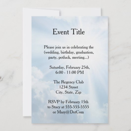 Voor altijd en een dag kaart (Achterkant)