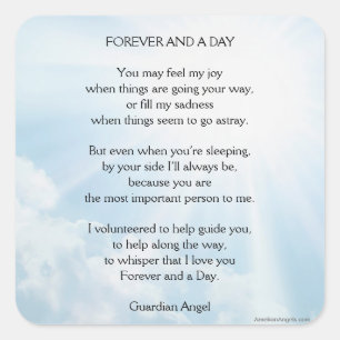 Voor altijd en een dag vierkante sticker