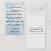 Voor altijd en een dag visitekaartje (Voorkant / Achterkant)