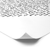 Voor altijd en Oost Amen Heart Song Lyric Print (Hoek)