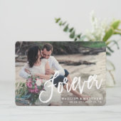 Voor altijd Geborsteld Bewaar de datum Aankondigin Save The Date (Staand voorkant)