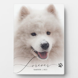 Voor altijd | Geheugen huisdier aangepaste foto ho Fotoplaat