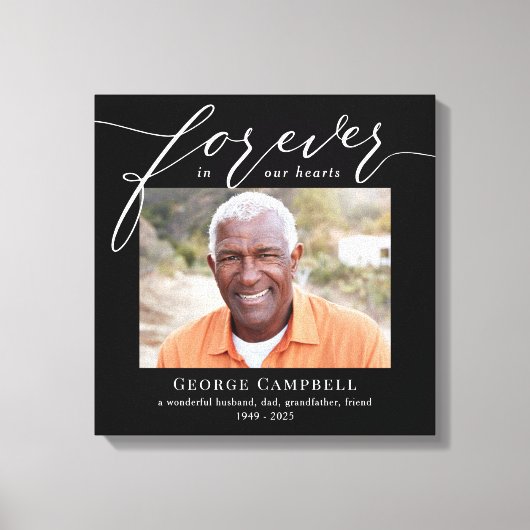 Voor altijd Geliefd Bewerkbare Kleur Custom Wrappe Canvas Afdruk (Voorkant)