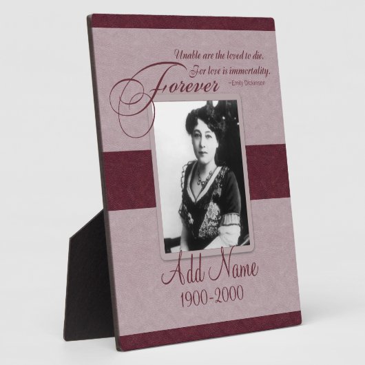 Voor altijd geliefde aangepaste herdenking fotoplaat (Zijkant)