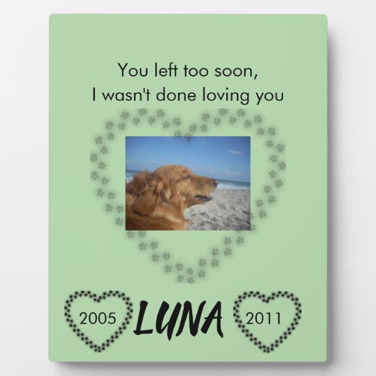 Voor altijd geliefde lymfoom bewustzijnstributuut fotoplaat (Voorkant)