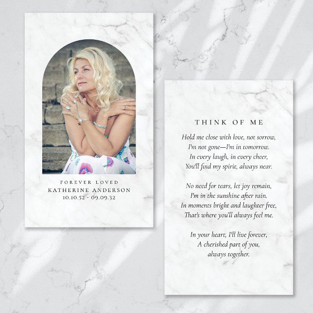 Voor altijd geliefde minimalistische marmeren Kaar Visitekaartje (Creator heeft geüpload)