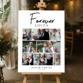 Voor altijd geliefde moderne memoriale fotocollage poster