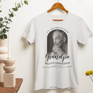 Voor altijd geliefde opa   Foto-herdenkings-T-shir T-shirt