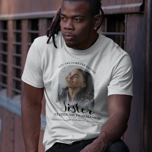 Voor altijd geliefde zus Foto-herdenkings-T-shir T-shirt