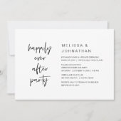 Voor altijd gelukkig, bruiloft intiem diner kaart (Voorkant)