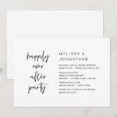 Voor altijd gelukkig, bruiloft intiem diner kaart (Voorkant / Achterkant)