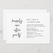 Voor altijd gelukkig, bruiloft intieme viering din kaart (Voorkant / Achterkant)