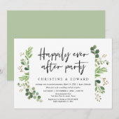 Voor altijd gelukkig feest, Trouw Elopement Kaart (Voorkant / Achterkant)