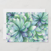 Voor altijd gelukkig met aquarel succulenten kaart (Achterkant)