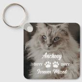 Voor altijd gemist kattenpootjes naam & foto sleutelhanger (Voorkant)