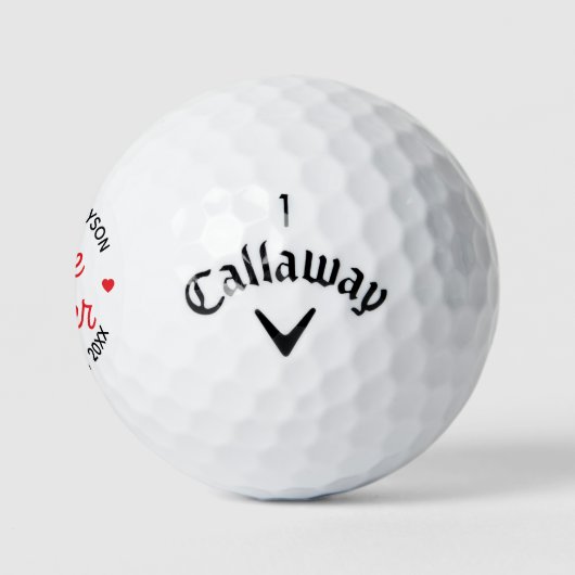 Voor altijd gepersonaliseerde bruiloft golfballen (Logo)