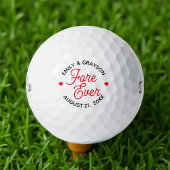 Voor altijd gepersonaliseerde bruiloft golfballen