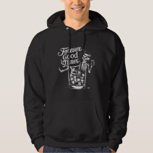 Voor altijd goede tijd grappige halloween schedel hoodie