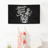 Voor altijd goede tijd grappige halloween schedel spandoek (Insitu)