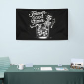 Voor altijd goede tijd grappige halloween schedel spandoek (Beurs)