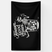 Voor altijd goede tijd grappige halloween schedel spandoek (Verticaal)