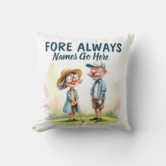 Voor altijd golf paar kussen (Voorkant)