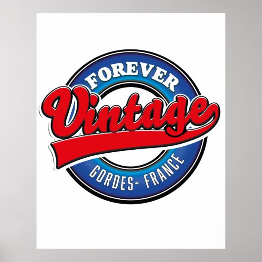 voor altijd  Gordes Frankrijk logo Poster (Voorkant)