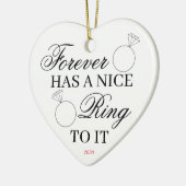 Voor altijd heeft een mooi Verloving en een leuk h Keramisch Ornament (Links)