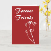 Voor altijd het Rood van Vrienden met Witte Boom Kaart (Gele Bloem)