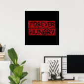 voor altijd honger dieet voedselverspilling poster (Thuiskantoor)