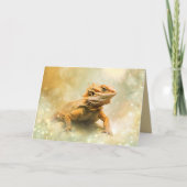 Voor altijd in balans: een Bearded Dragon condolea Kaart (Voorkant)