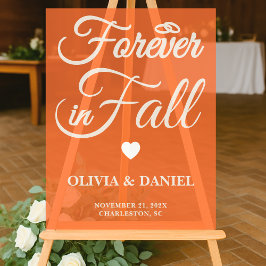 Voor altijd in de Herfst | Gepersonaliseerde herfs Acryl Bord