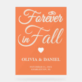 Voor altijd in de Herfst | Gepersonaliseerde herfs Acryl Bord (Voorkant)