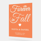 Voor altijd in de Herfst | Gepersonaliseerde herfs Acryl Bord (Hoek)